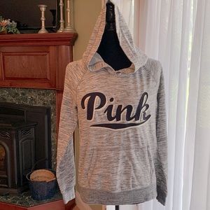 PINK by Victoria Secret Hoodie.  Size Petite Small.  Gray color.